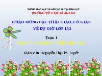 Giáo án điện tử Toán học 1 bài 22 Vì sự bình đẳng: Luyện tập