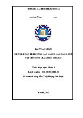 Phân Tích Cung Cầu và Giá Cà Phê Tại Việt Nam Giai Đoạn 2018-2022 | Bài thảo luận kinh tế vĩ mô