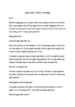 Giải Tiếng Anh 7 Unit 2: Writing | Friends Plus