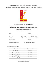 Báo cáo đồ án môn học môn Nhập môn học máy và khai phá dữ liệu| Môn Nhập môn học máy và khai phá dữ liệu| Trường ĐH Bách Khoa Hà Nội