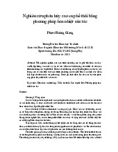 Nghiên cứu phân hủy cao su phế thải bằng phương pháp hóa nhiệt xúc tác | Phân tích môi trường | Trường Đại học Khoa học Tự nhiên, Đại học Quốc gia Hà Nội