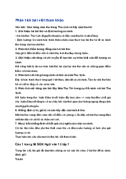 Soạn bài Viết bài văn nghị luận so sánh, đánh giá hai tác phẩm thơ | Ngữ Văn 12 Kết nối tri thức (Tập 1)