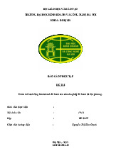 Khảo sát hoạt động kinh doanh lữ hành của doanh nghiệp lữ hành tại địa phương môn Quản trị kinh doanh | Trường Đại học Kinh doanh và Công nghệ Hà Nội
