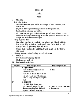 Giáo án Toán 2 sách Chân trời sáng tạo (cả năm) | Tuần 27 | Tiết 3