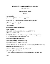 Đề khảo sát chất lượng đầu năm lớp 8 môn Hóa 2022 - 2023 - Đề 10
