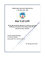 Bài tập lớn: Học thuyết hình thái kinh tế - xã hội | Đại học Kinh Tế Quốc Dân