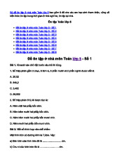 Bộ đề ôn tập ở nhà môn Toán lớp 5