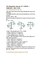 Cân bằng phản ứng sau: Al + H2SO4 → Al2(SO4)3 + SO2 + H2O
