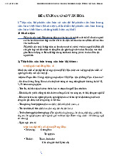 Đề cương cuối kỳ cơ sở văn hoá: tiếp biến và đặc trưng việt nam môn cơ sở văn hóa| Trường Đại học Hà Nội