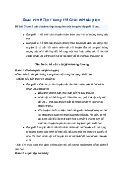 Soạn bài Kể một câu chuyện tưởng tượng | SGK Ngữ Văn 9 Chân trời sáng tạo (Tập 1)