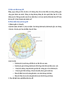 Giải SGK môn Địa lí 6 bài 1 Hệ thống kinh vĩ tuyến. Tọa độ địa lí của một địa điểm trên bản đồ| Cánh diều