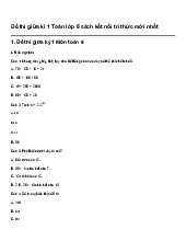 Đề thi giữa kì 1 Toán lớp 6 sách kết nối tri thức mới nhất