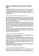 Mẫu báo cáo tổng kết cuối năm mới nhất năm 2025