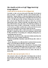 Vận chuyển xe trên xe là gì? Piggy-back là gì trong logistics?