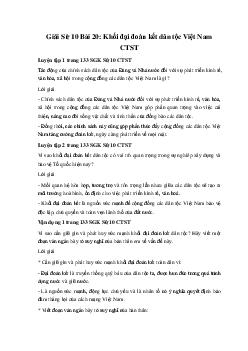 Giải Sử 10 Bài 20: Khối đại đoàn kết dân tộc Việt Nam CTST
