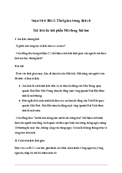 Giải Lịch sử 6 Bài 2: Thời gian trong lịch sử Chân trời sáng tạo