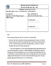 Bài thi An toàn và Vệ sinh Lao động | Đại học Thương Mại