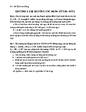 Bài Tập Chương6 Thị trường các nhân tố sản xuất | Kinh tế vi mô