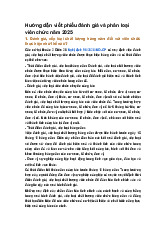 Hướng dẫn viết phiếu đánh giá và phân loại viên chức năm 2025