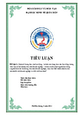 Tiểu luận - Kinh tế Chính trị Mác-Lê Nin (KTCT01) | Đại học kinh tế quốc dân NEU