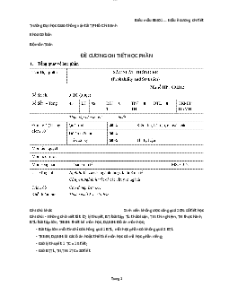 Đề cương Xác suất thống kê | Trường Đại học Giao thông Vận Tải