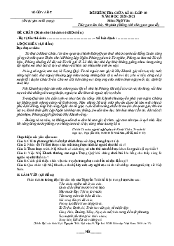 Đề kiểm tra giữa học kỳ 2 văn 10 có đáp án (đề 2)
