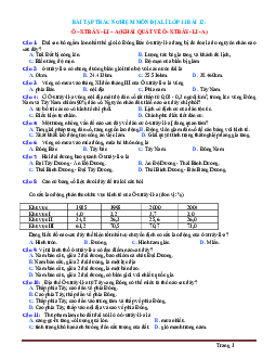 Trắc nghiệm Địa 11 bài 12: Ô-Xtrây-Li-A (Có đáp án)