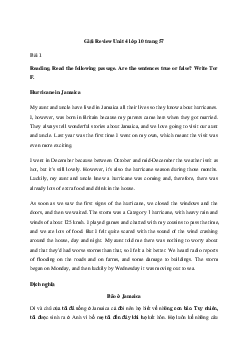 Giải Tiếng Anh 10: Review Unit 4 | Friends Global