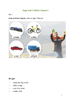 Tiếng Anh lớp 3 Unit 6: Lesson 1 trang 98 Explore Our World