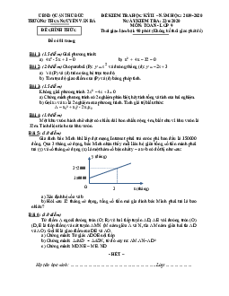 Đề thi HK2 Toán 9 năm 2019 – 2020 trường THCS Nguyễn Văn Bá – TP HCM