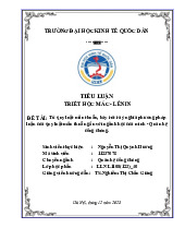 Từ quy luật mâu thuẫn, hãy rút ra ý nghĩa phương pháp luận của quy luật mâu thuẫn gắn với ngành học của mình - Quan hệ công chúng | Tiểu luận môn triết học mác - lênin