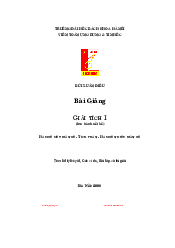 Tóm tắt lý thuyết, bài tập - Giải tích 1 | Trường đại học Bách Khoa, Đại học Đà Nẵng