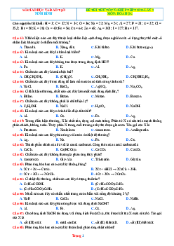 Đề thi thử TN THPT 2023 môn Hóa Sở GD Ninh Bình lần 2 (giải chi tiết)