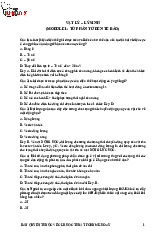 Câu hỏi trắc nghiệm vật lý lý sinh | Đại học Y Dược Thành phố Hồ Chí Minh