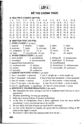 (Đáp án) Kỳ thi Olympic truyền thống 30 tháng 4 lần thứ XXI TP Hồ Chí Minh năm 2015 Môn Tiếng Anh 10