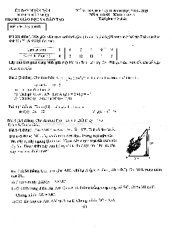 Đề thi HK2 Toán 7 năm 2018 – 2019 phòng GD&ĐT Hóc Môn – TP HCM