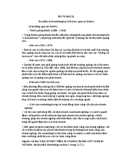 Bài tự học 1 "Tìm hiểu về Marketing tại Việt Nam qua các thời kỳ"