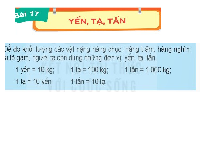 Giáo án điện tử  Toán  4 -  Kết Nối Tri Thức:  Bài 17:Yến,Tạ,Tấn.