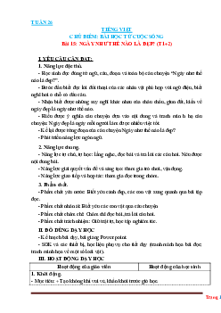Giáo án Tiếng Việt 3 Kết nối tri thức tuần 26