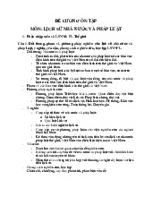 BỘ 24 CÂU HỎI ĐỀ CƯƠNG ÔN TẬP MÔN: LỊCH SỬ NHÀ NƯỚC VÀ PHÁP LUẬT