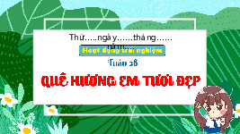 Giáo án điện tử HĐTN 3 Tuần 28 Kết nối tri thức: Quê hương em tươi đẹp