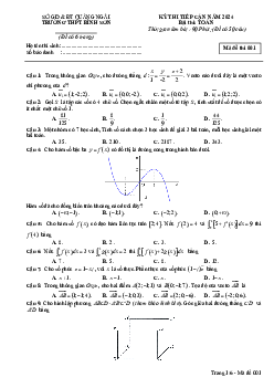Đề thi thử THPTQG môn Toán năm 2024 trường THPT Bình Sơn – Quảng Ngãi