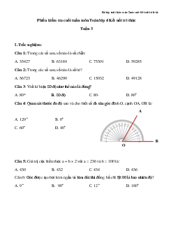 Bài tập cuối tuần Toán lớp 4 Kết nối tri thức - Tuần 3 (Nâng cao)