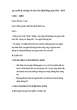 Đề thi vào 10 môn Ngữ văn năm 2023 - 2024 sở GD&ĐT Đắk Nông