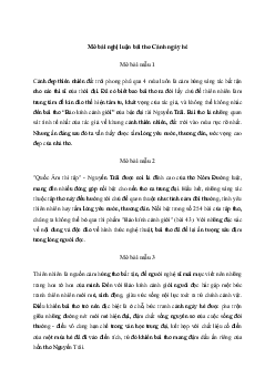 Văn mẫu lớp 10: Tổng hợp những mở bài bài thơ Cảnh ngày hè (29 Mẫu) | Cánh diều