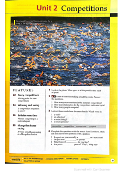 Unit 2: Competitions