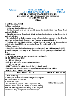 Giáo án Lịch sử và địa lí lớp 4 Tuần 7 | Chân trời sáng tạo
