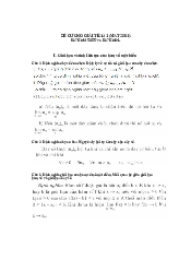 Đề cương Giải tích 1 | Đại học Khoa học tự nhiên, Đại học quốc gia Hà Nội