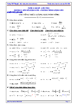 Bài tập trắc nghiệm hàm số lượng giác và phương trình lượng giác – Phan Hữu Thế
