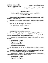 Biên bản họp bầu BCH, bầu bí thư chi đoàn